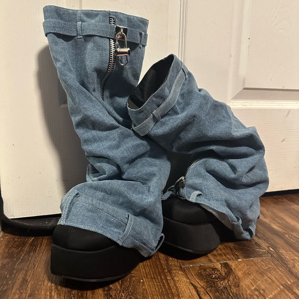 My Own Way Denim Boots